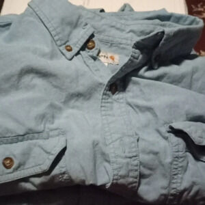 Carhartt 2XL men's short sleeved blue cotton shirt excellent condition